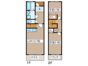 タウンハウス白萩の物件間取画像